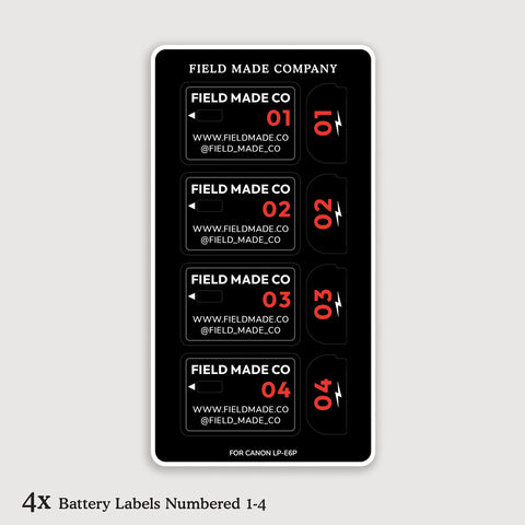 Customizable Labels for Canon LP-E6P Batteries