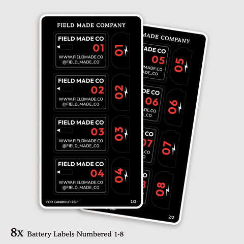 Customizable Labels for Canon LP-E6P Batteries