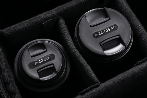 Front & Rear Lens Indicator Vinyl Sticker Packs for Canon EF Caps