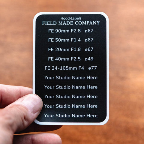 Customizable Lens Hood & ID Labels