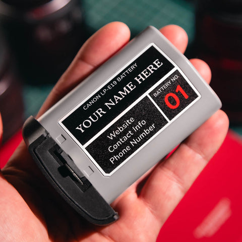 Customizable Labels for Canon LP-E19 Batteries