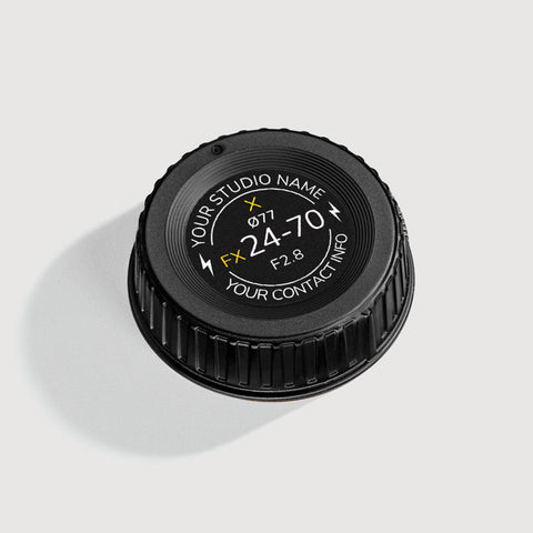 Field Made Co lens cap labels for Nikon F lenses