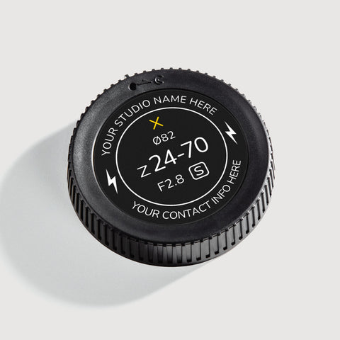 Field Made Co lens cap labels for Nikon Z lenses