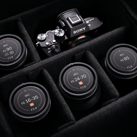 Front & Rear Lens Indicator Vinyl Sticker Packs for Sony FE Caps