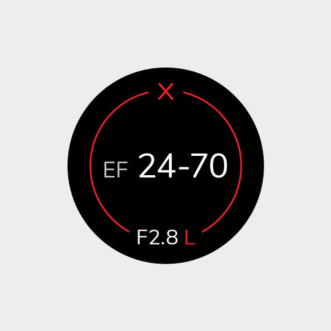 Pro Lens Indicator Sticker for Canon EF - Single