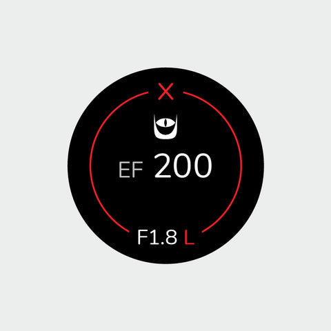 Pro Lens Indicator Sticker for Canon EF - Single
