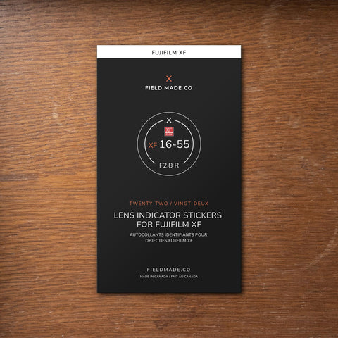 Pro Indicator Sticker Pack for Fujifilm XF Lens caps