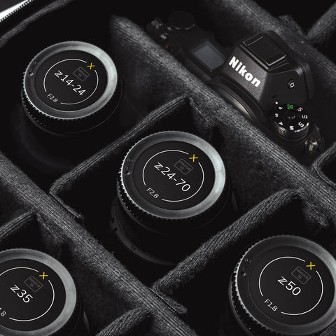 Field Made Nikon Z Lens indicator pack - in photography bag