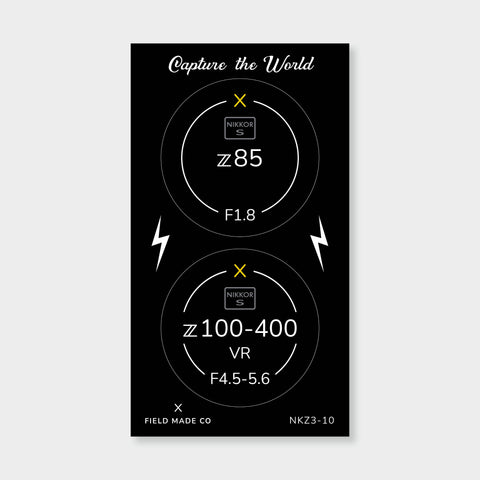 Field Made Nikon Z Lens indicator pack - Sheet 10