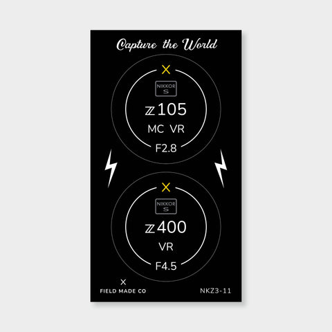 Field Made Nikon Z Lens indicator pack - Sheet 11