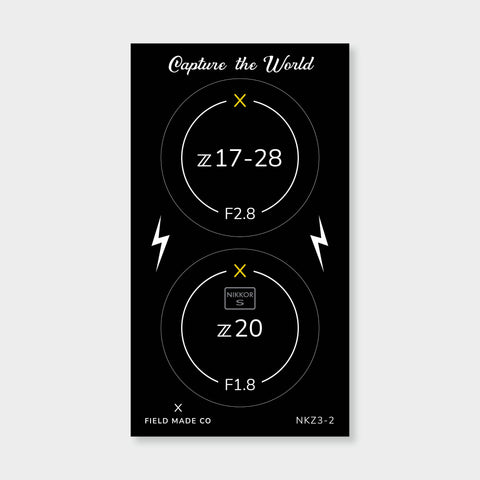 Field Made Nikon Z Lens indicator pack - Sheet 2