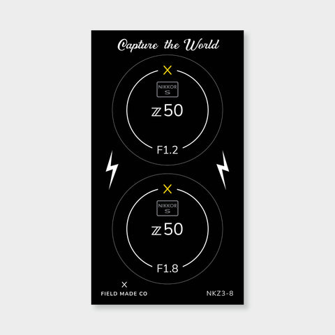 Field Made Nikon Z Lens indicator pack - Sheet 8