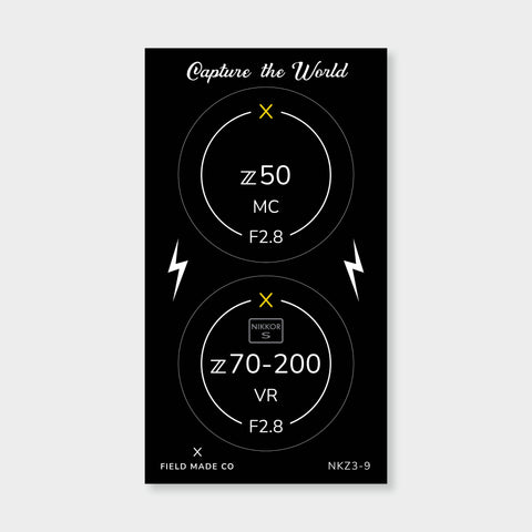 Field Made Nikon Z Lens indicator pack - Sheet 9