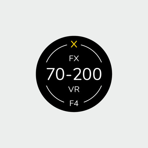 Pro Lens Indicator Sticker for Nikon FX - Single