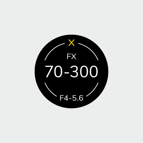 Pro Lens Indicator Sticker for Nikon FX - Single