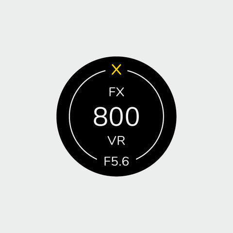 Pro Lens Indicator Sticker for Nikon FX - Single