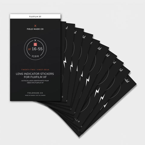 Pro Indicator Sticker Pack for Fujifilm XF Lens caps