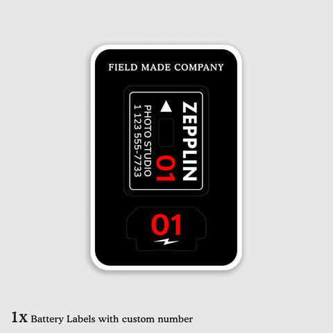 Customizable Labels for Sony NP-FZ100 Batteries