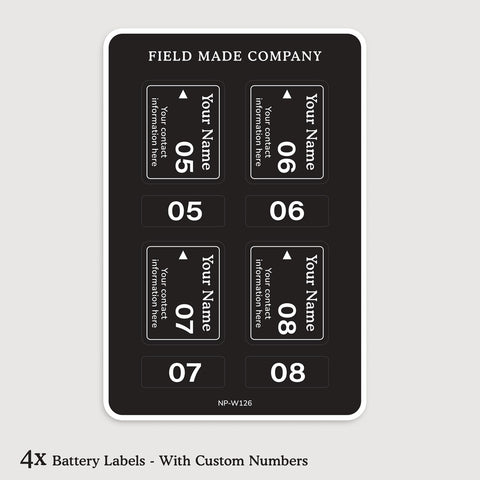 Customizable Labels for Fujifilm NP-W126 Batteries