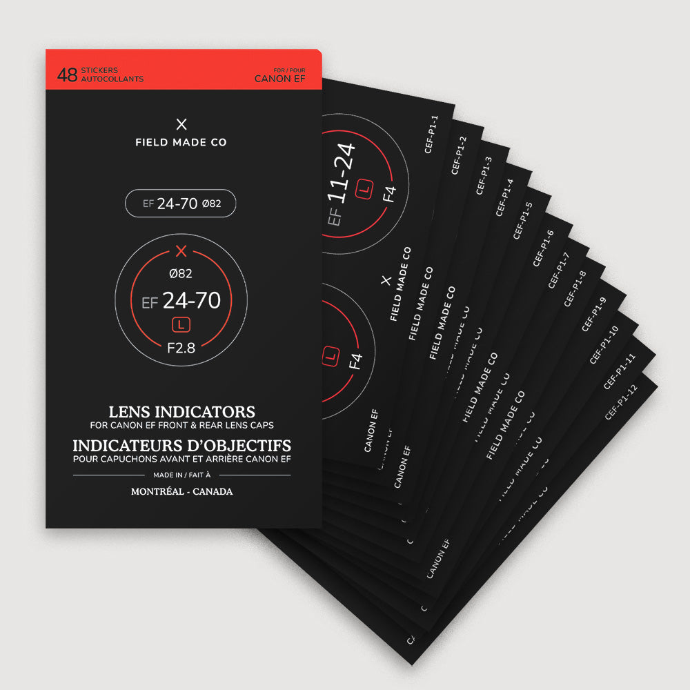 Lens Cap Sticker Pack for Canon EF Lenses by Field Made Co - Quick ...