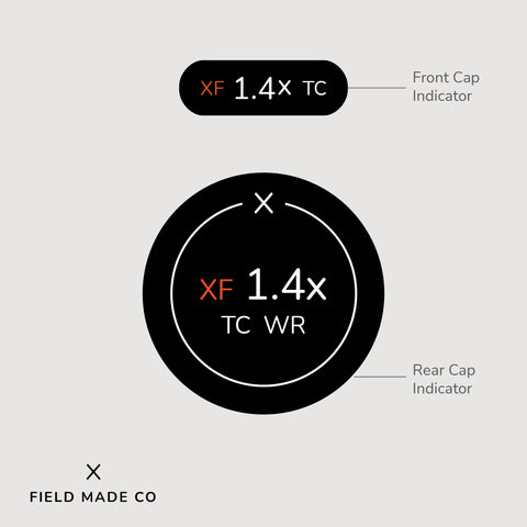 Lens Indicator Vinyl Sticker for Fujifilm XF Front & Rear Caps