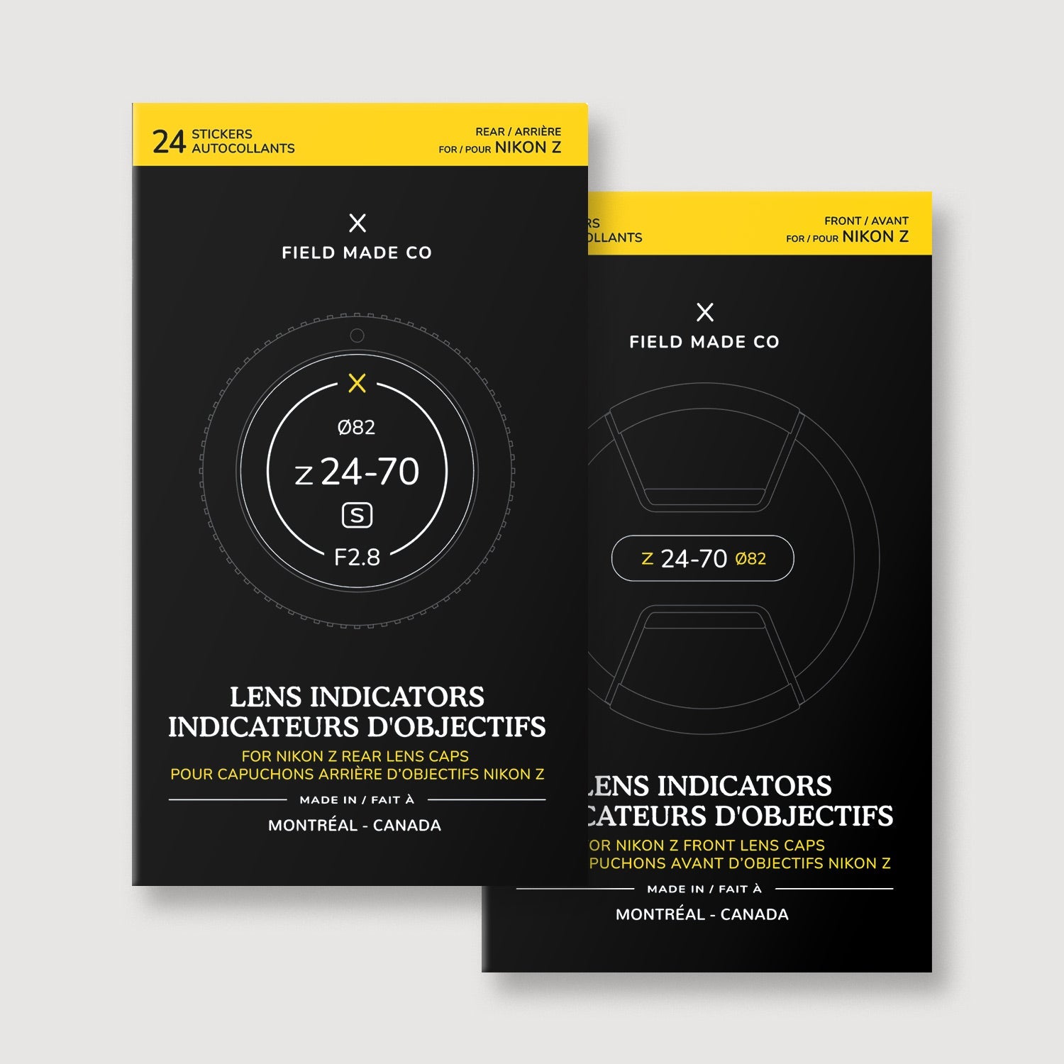 Lens Cap Sticker Pack for Nikon Z lenses by Field Made Co - Quick ...