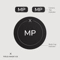 Leica MP camera indicator label, classic finish, by Field Made Co