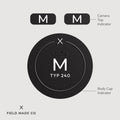 Leica M (Typ 240) camera indicator label, classic finish, by Field Made Co