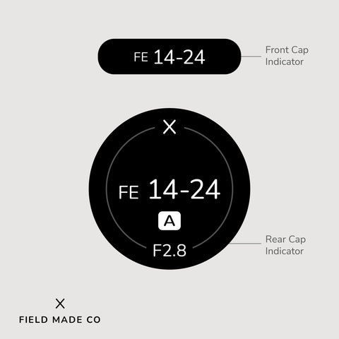 Lens Indicator Vinyl Sticker for Sigma - Sony E Front & Rear Caps