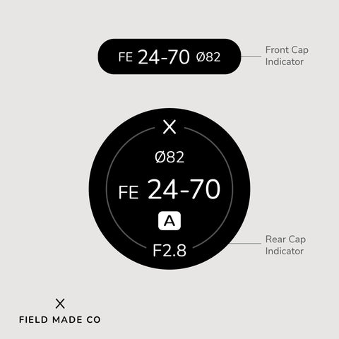 Lens Indicator Vinyl Sticker for Sigma - Sony E Front & Rear Caps