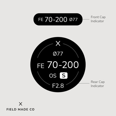Lens Indicator Vinyl Sticker for Sigma - Sony E Front & Rear Caps