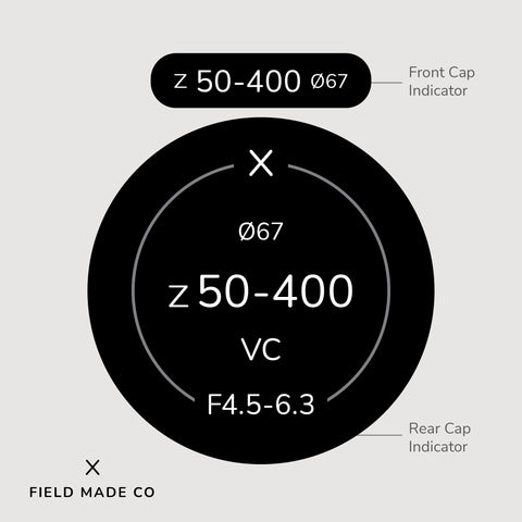 Lens Indicator Vinyl Sticker for Tamron - Nikon Z Front & Rear Caps