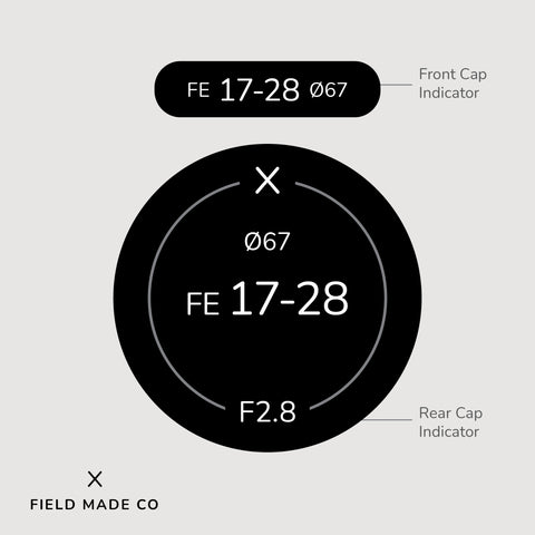 Lens Indicator Vinyl Sticker for Tamron - Sony E Front & Rear Caps