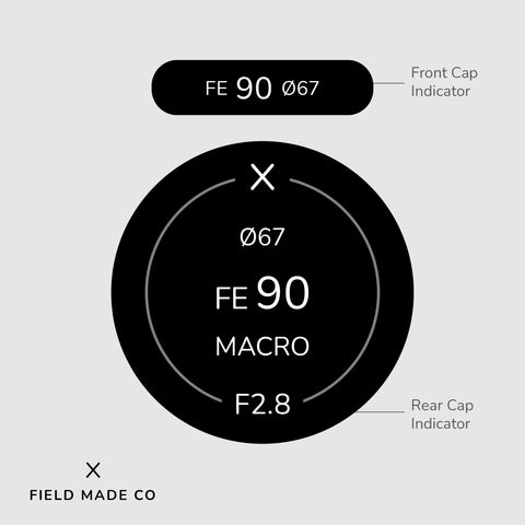 Lens Indicator Vinyl Sticker for Tamron - Sony E Front & Rear Caps