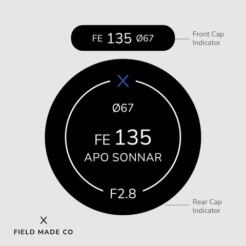 Lens Indicator Vinyl Sticker for Zeiss Batis - Sony FE Front & Rear Caps