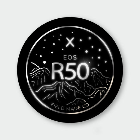 Special Edition Silver Foil Indicator Sticker for Canon RF Body Caps
