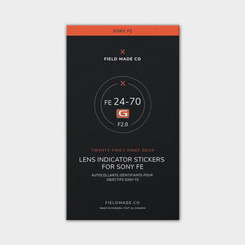 Pro Indicator Sticker Pack for Sony FE Lens Caps