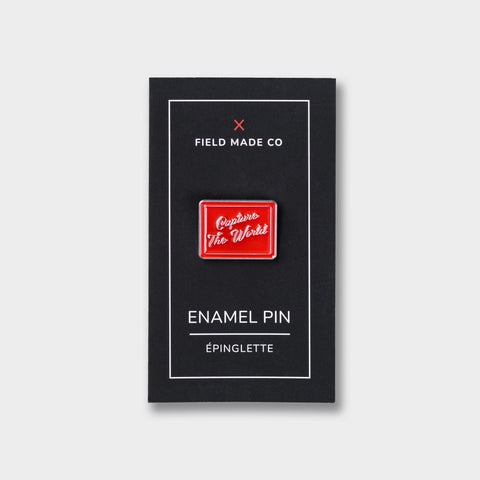 Capture the World Enamel Pin